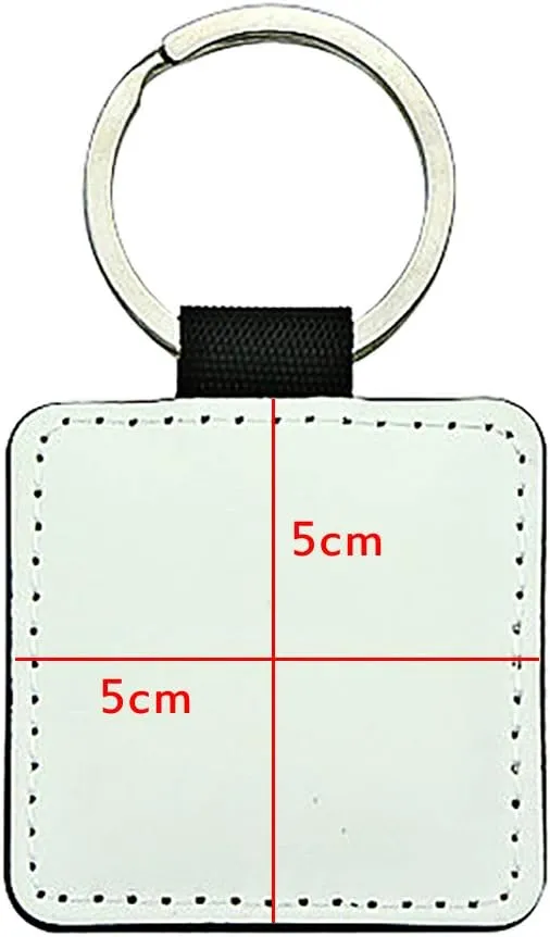 Valyria Sublimation Keychain Blanks, 6pcs PU Leather Keychain Blanks Bulk 2025 Christmas Ornaments Sublimation Blank Keyrings