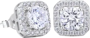 VEXXS Diamond Stud Earrings for Men, S925 Sterling Silver 14K Real Gold Plated Iced Out Earrings Micro Pave 5A CZ Stones Mens Studs, Hypoallergenic