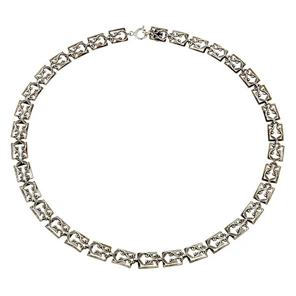Vintage Silver Fancy Link Chain