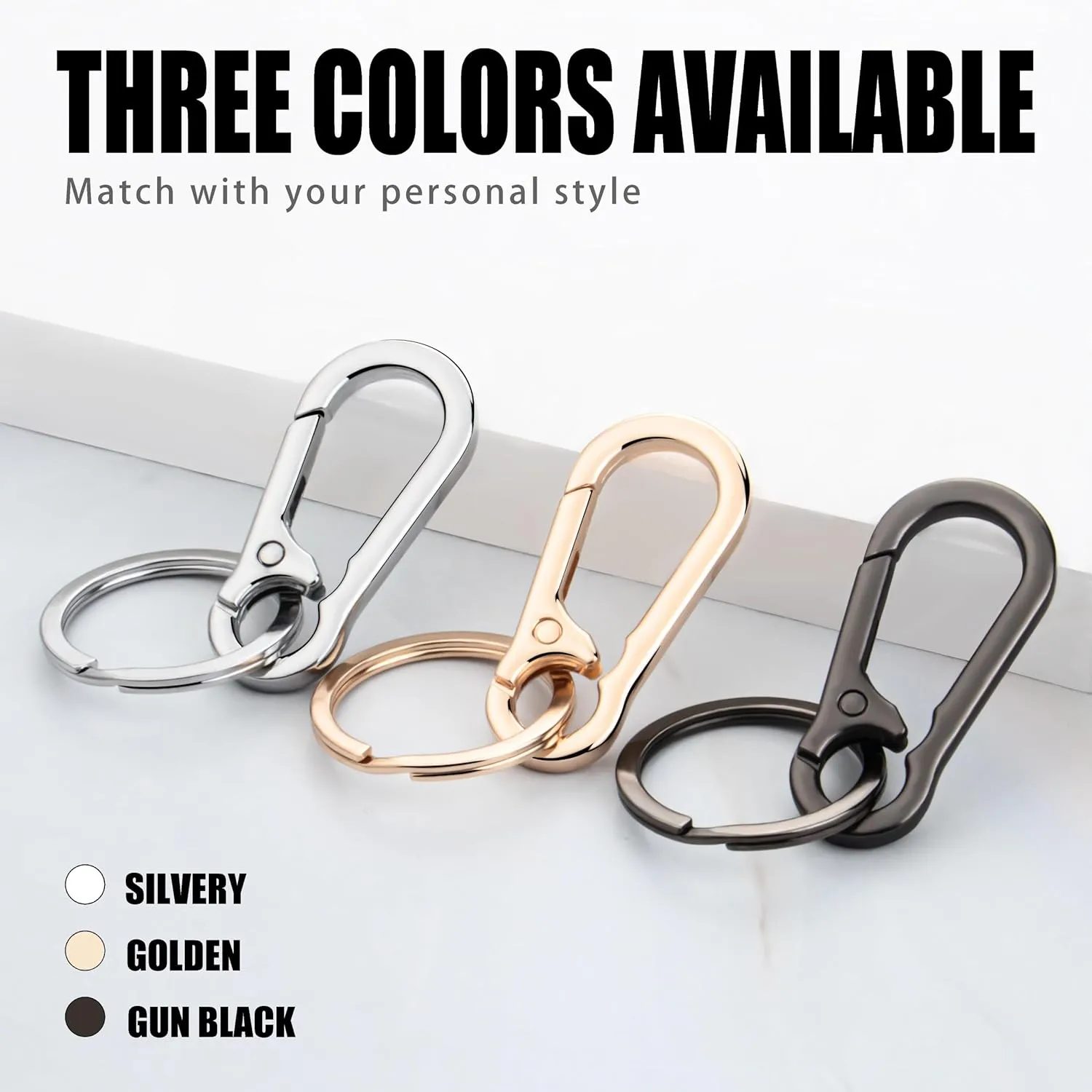 Wikavanli Metal Keychains Keyring Key Chain Ring Clip Holder Organizer for Home Car Keys Key Finder Women Men
