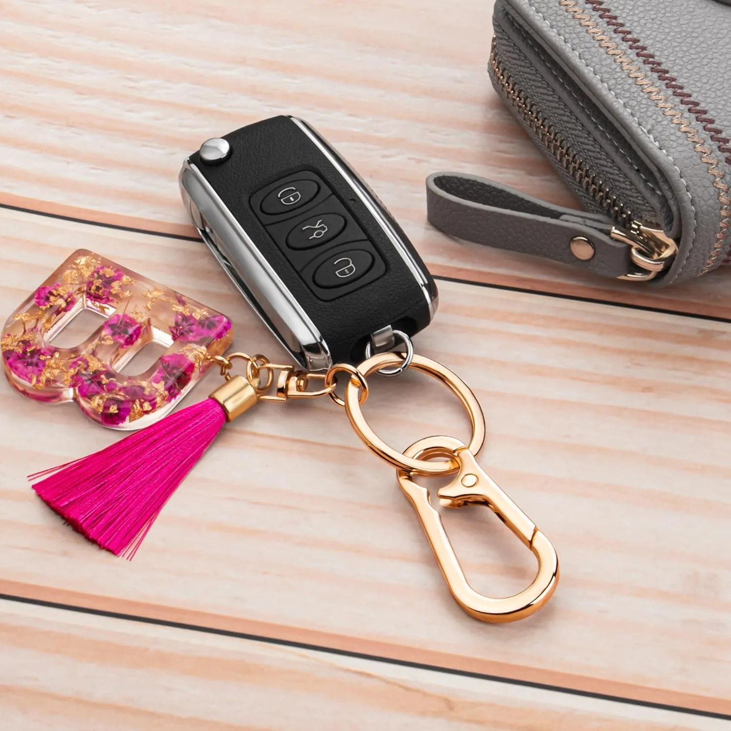 Wikavanli Metal Keychains Keyring Key Chain Ring Clip Holder Organizer for Home Car Keys Key Finder Women Men