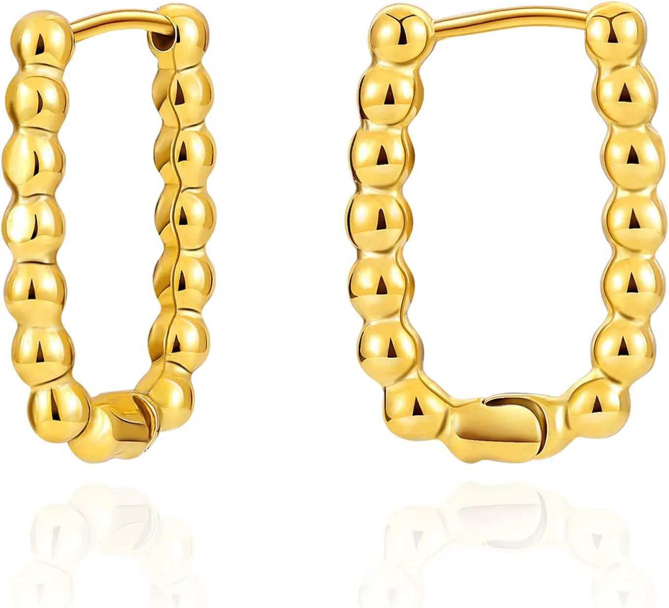 YADUDA Big Hoop Earrings for Women Large Gold Hoop Earrings Hypoallergenic Thick 18K Gold Plated Earring