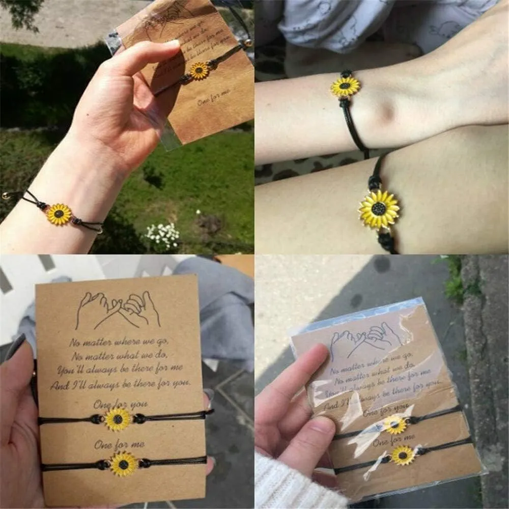 YALLNASL Anniversary Christmas Gift for Couples Friends Matching Relationship Friendship Bracelets for Husband Wife Best Friends Pinky Promise Bracelet Set for Women Men