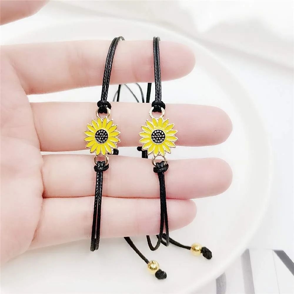 YALLNASL Anniversary Christmas Gift for Couples Friends Matching Relationship Friendship Bracelets for Husband Wife Best Friends Pinky Promise Bracelet Set for Women Men
