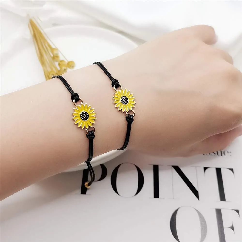 YALLNASL Anniversary Christmas Gift for Couples Friends Matching Relationship Friendship Bracelets for Husband Wife Best Friends Pinky Promise Bracelet Set for Women Men