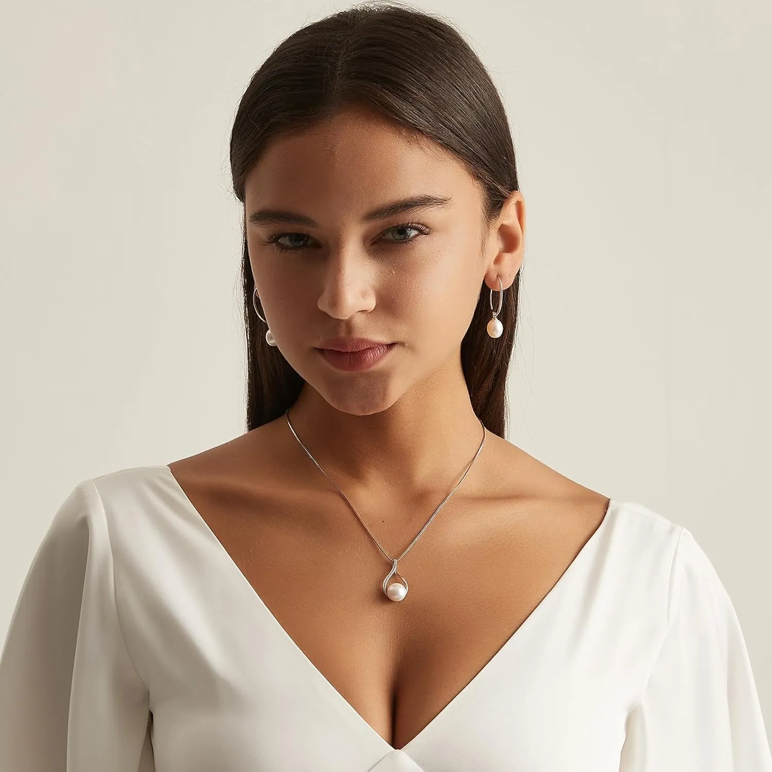 YAMI Pearl Drop & Dangel Earrings for Women, Freshwater/Saltwater Cultured Pearls in 925 Sterling Silver, Hypoallergenic Dangle Earrings, Elegant Everyday Jewelry Gifts for Her