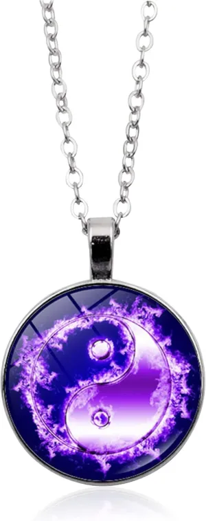 Yin Yang Pendant Necklace Chinese Philosophy Taoist Symbol Talisman Taichi Yoga Stainless Steel Charm Pendant Necklace Necklace for Women Men Valentines Birthday Thanksgiving Christmas